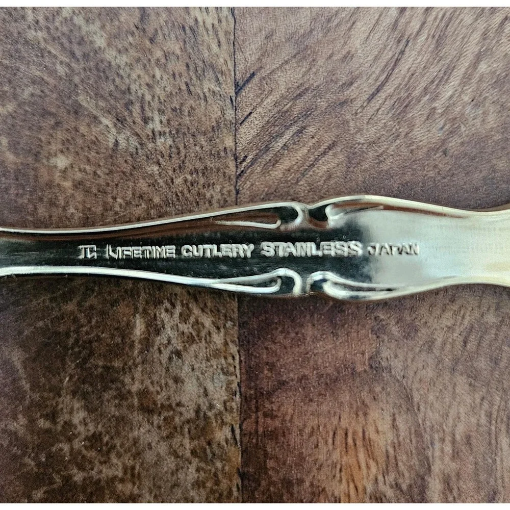 Vtg Lifetime Cutlery Stainless Steel Flatware 6 Piece Gold Coating Made In Japan